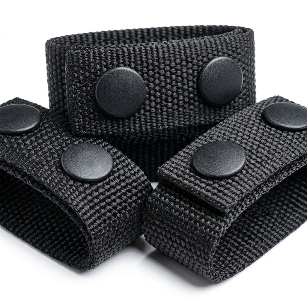 Presilha de Nylon com Botão de Pressão Anti-Ferrugem para Cinto - 3 Presilhas