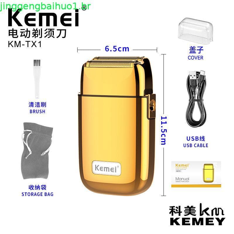 Kemei Profissional Máquina De Cortar Cabelo Corte De Barber Kit Combos 0 Milímetros Aparador Acabamento Barbeador Elétr