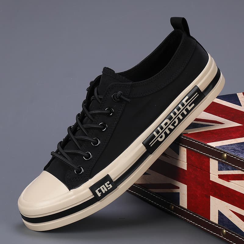 2026 primavera sapatos de lona fina tênis casuais masculinos versão coreana cor sólida All-Match sapatos da moda sapatos