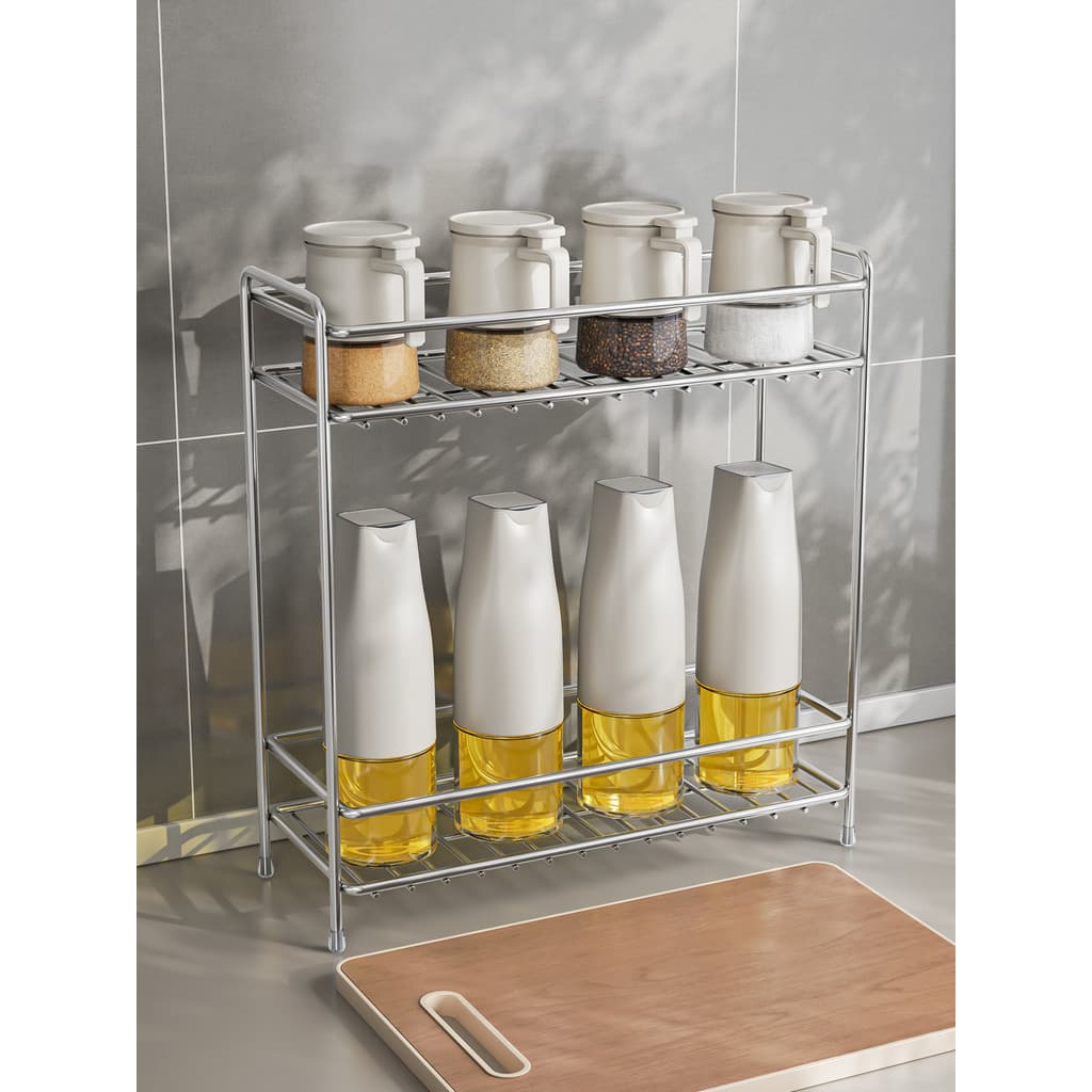 Prateleira de aço inoxidável rack armazenamento suporte copo bancada banheiro cosméticos organizador prateleira cozinha