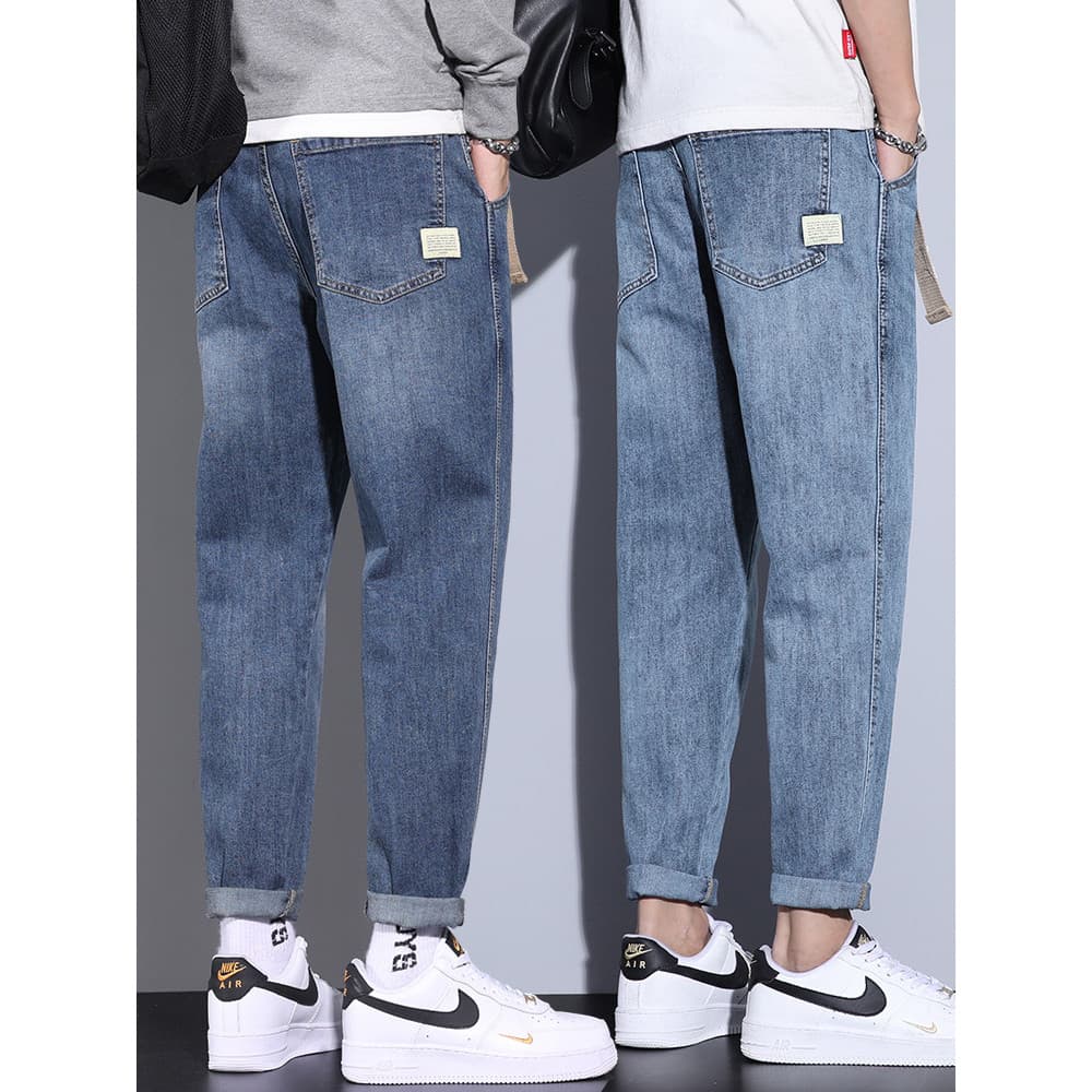 2026 novo estilo Jeans masculino verão fino calças cortadas calças americanas calças casuais primavera outono estilo mas
