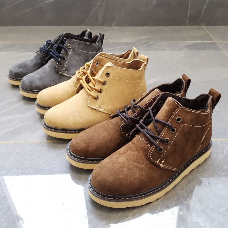 Botas Martin de couro genuíno genuíno, sapatos masculinos ao ar livre, botas gerais britânicas, botas curtas casuais, bo