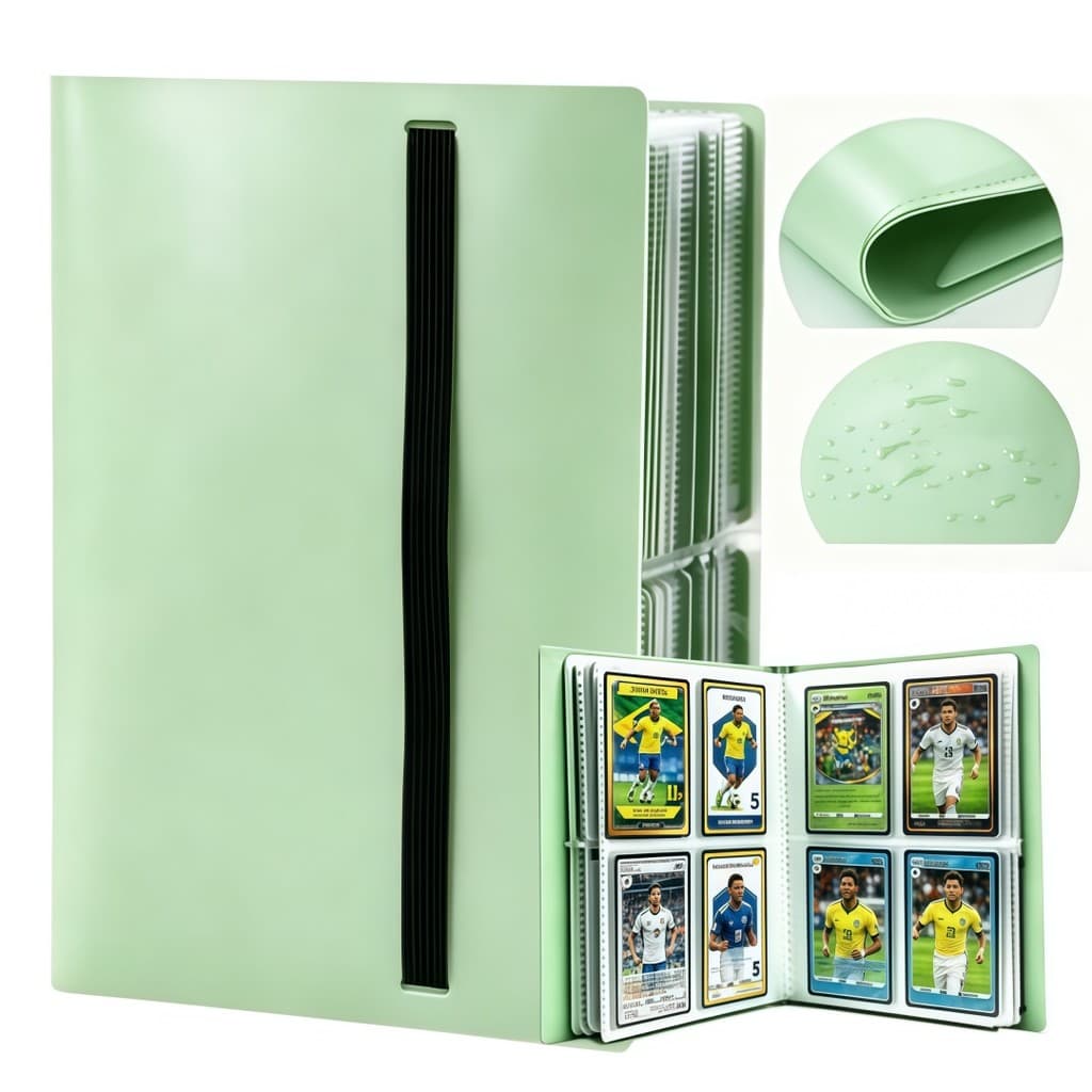 Pasta Porta Cartas Futebol 240 Cartas com Elástico Álbum Fichário Colecionável Organizador Craques