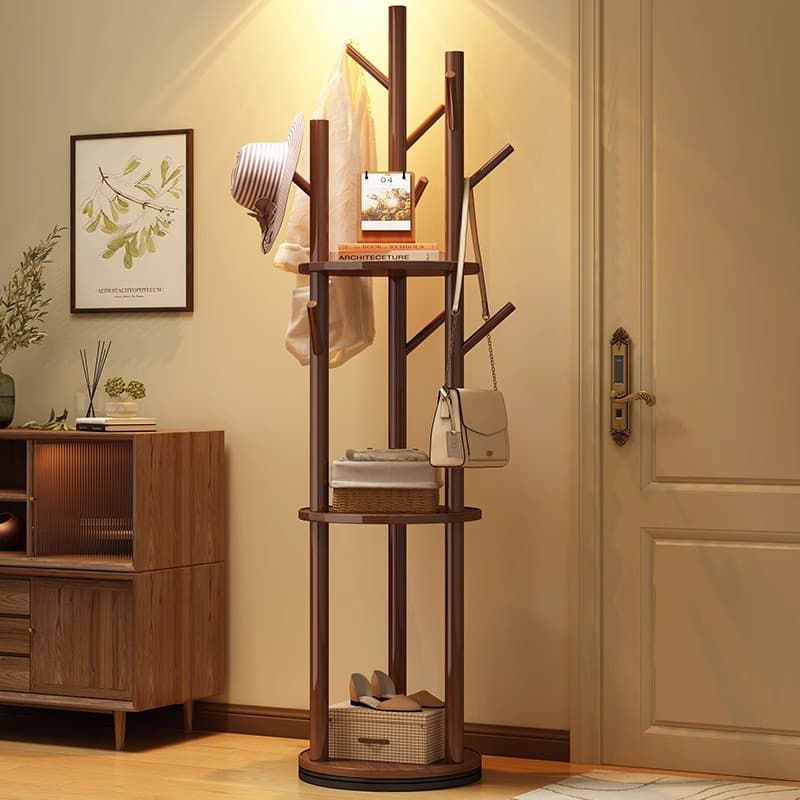 Alemão knx madeira maciça rotativa cabide cabide de chão quarto doméstico rack roupas cabide
