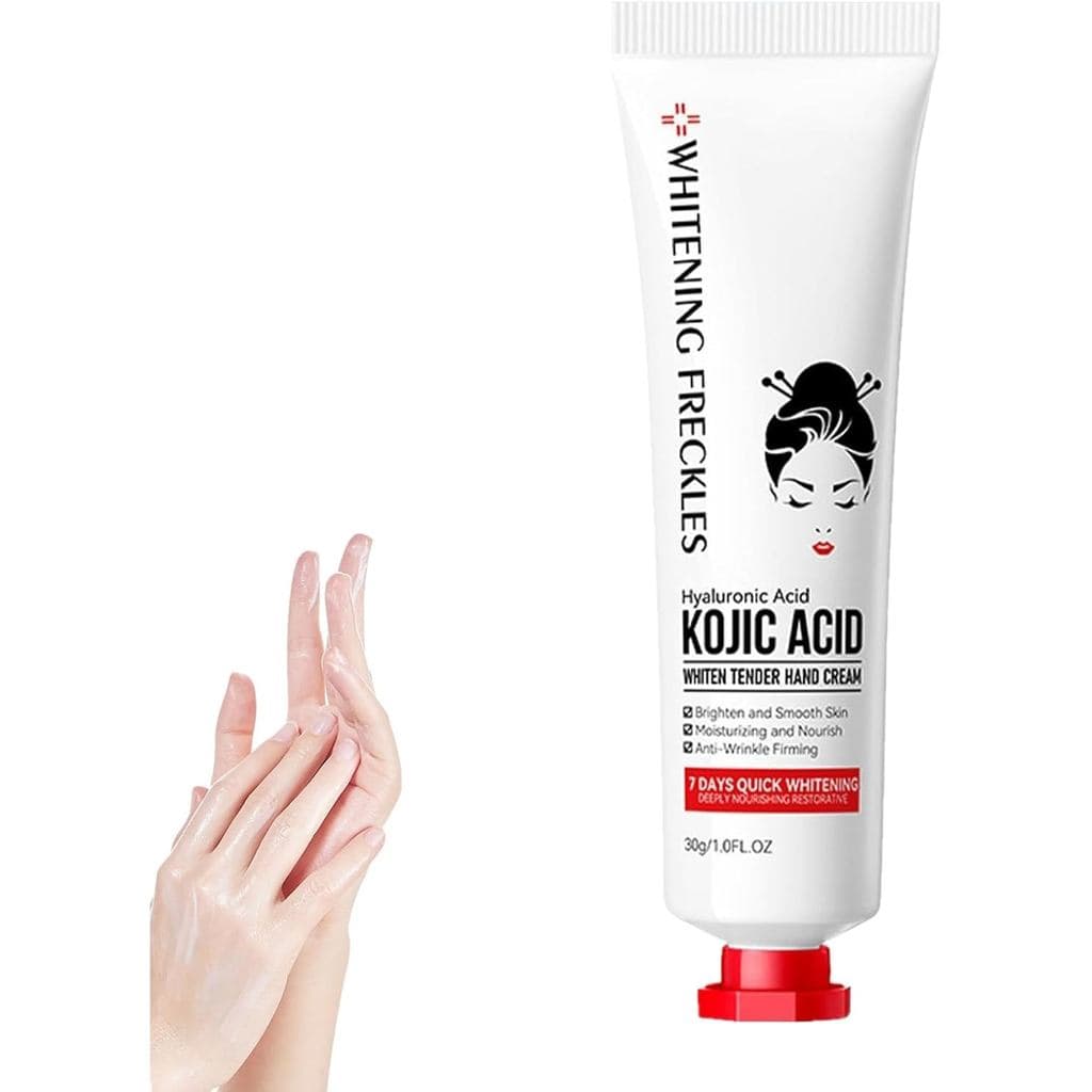Creme para Mãos com Ácido Kójico, Clareador, Antienvelhecimento, Hidratante para Mãos Femininas, Antirrugas e Firmador,