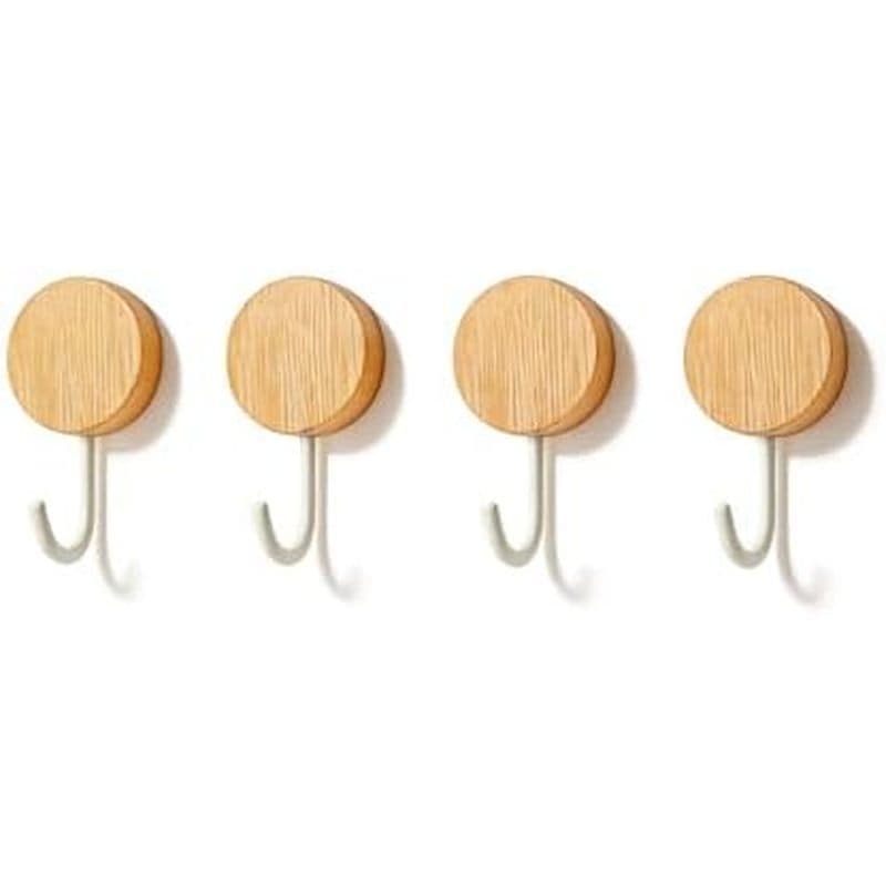 Ganchos De Parede De Madeira Para Pendurar , Cabides Autoadesivos , Decorativos Vestiário , Cozinha , Lavanderia , Banhe