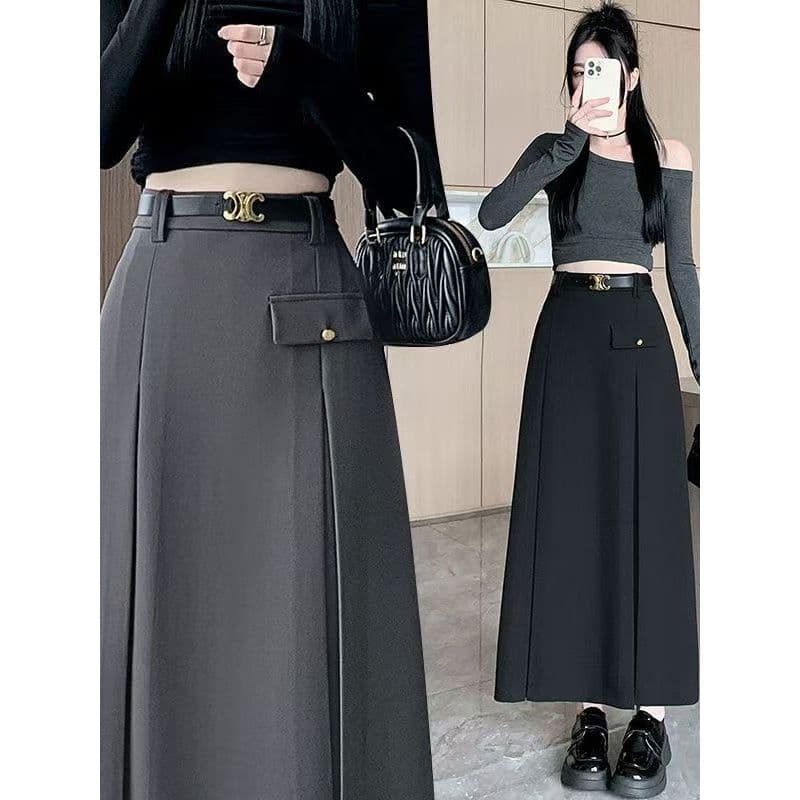 Cinza terno saia feminina 2026 primavera verão novo estilo nicho Design sentir temperamento cintura alta mais magro olha