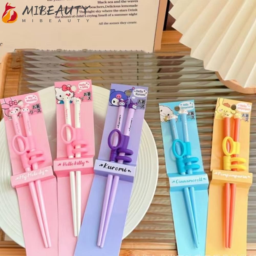 MIBEAUTY Pauzinhos De Aprendizagem Infantil , Ajudante De Alimentação Fofo Hello Kitty My Melody Kuromi Treinamento