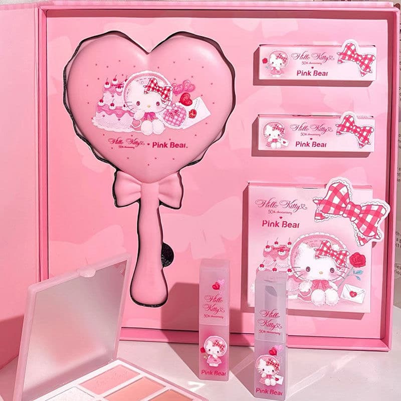 PINK BEAR PINK BEAR HelloKitty Conjunto de caixa de presente de marca conjunta 520 presente brilho de água duradouro