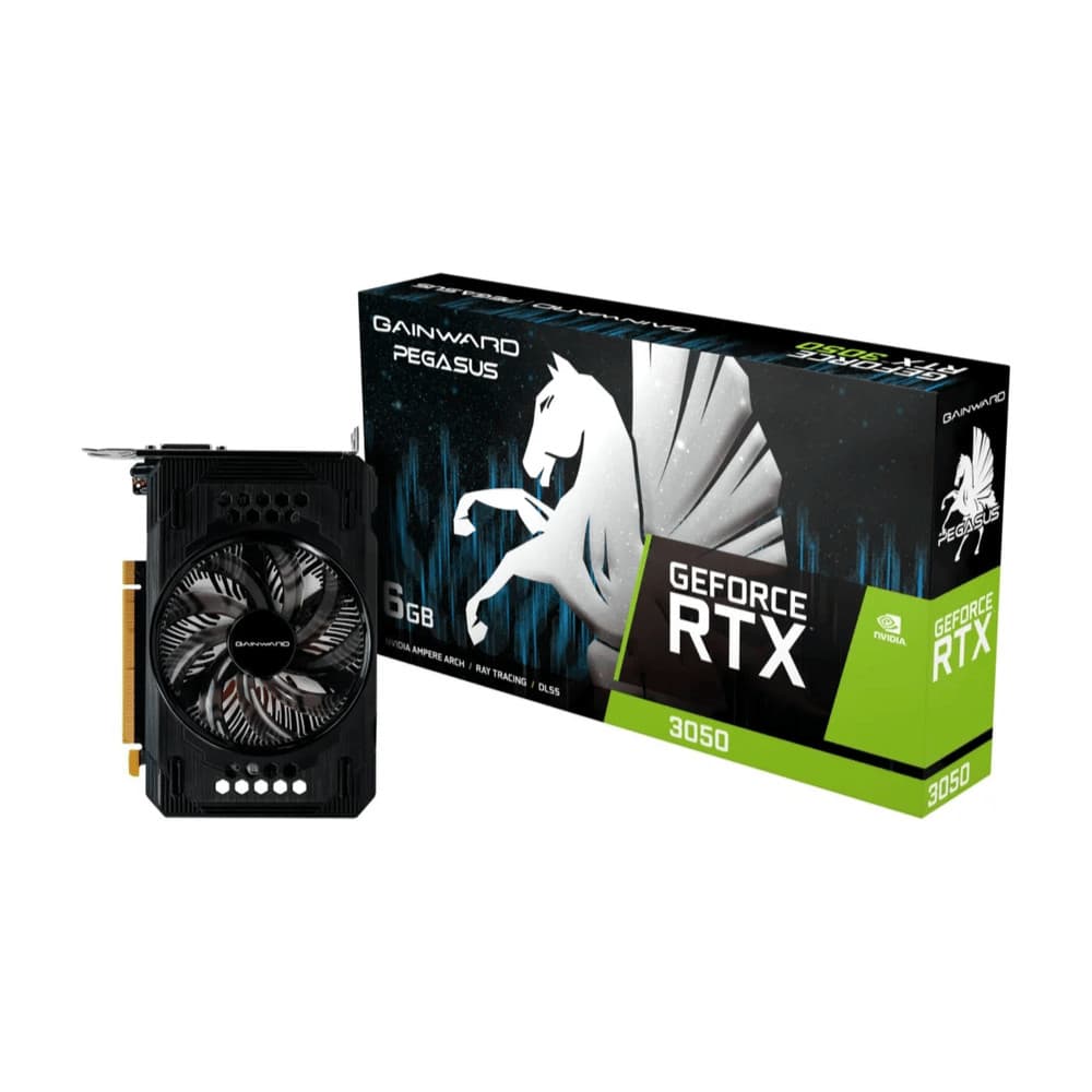 PLACA DE VIDEO RTX3050 6GB GDDR6 96BITS GAINWARD PEGASUS NE63050018JE-1072E