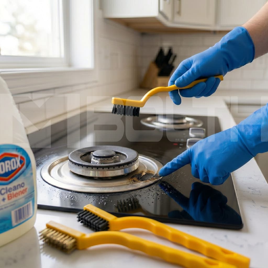 Kit Escova de Limpeza Multiuso – Cerdas de Aço, Latão ou Nylon para Forno, Grelha e Fogão