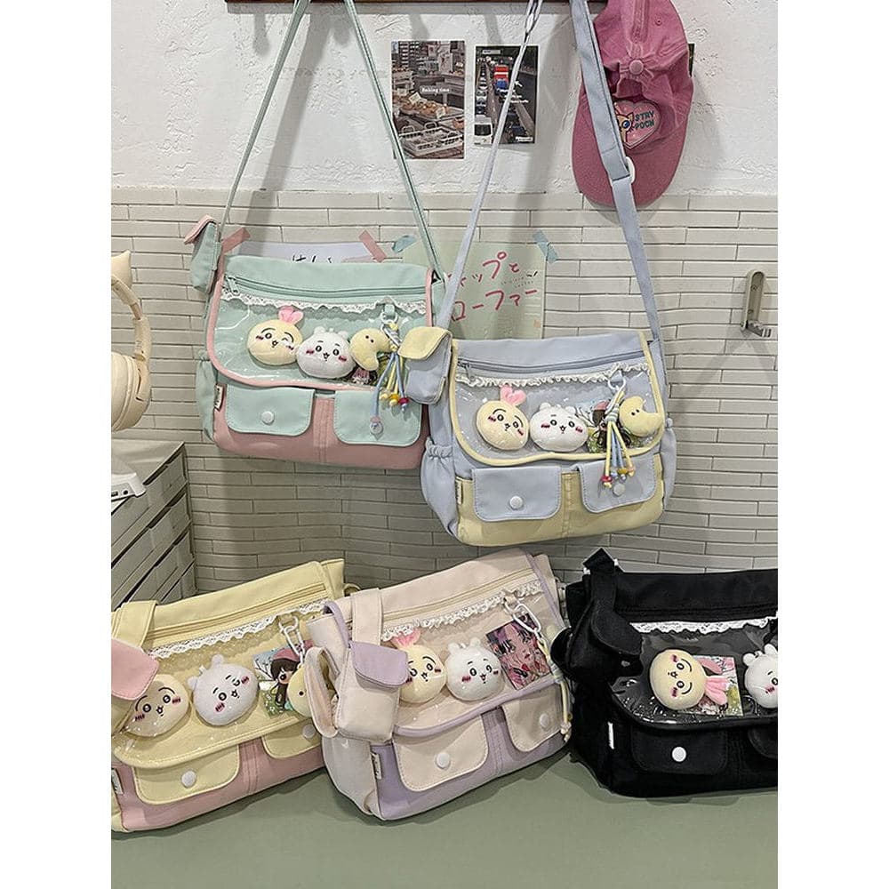 Bolsa de dor fofa com correspondência de cores Bolsa de pano Bolsa de tutorial Menina Alunos do ensino médio Alunos da e