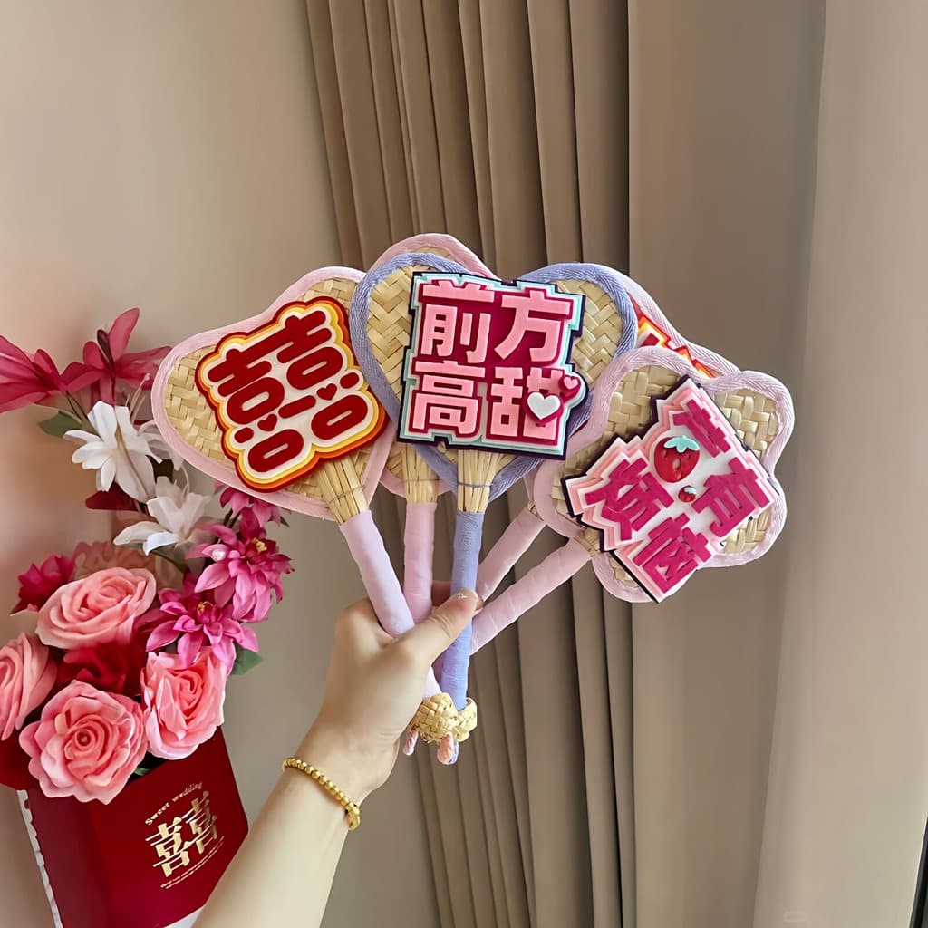 Pick Up fã casamento noiva dama de honra irmã grupo dopamina texto Fu fã criativo estilo chinês foto adereços grupo fã