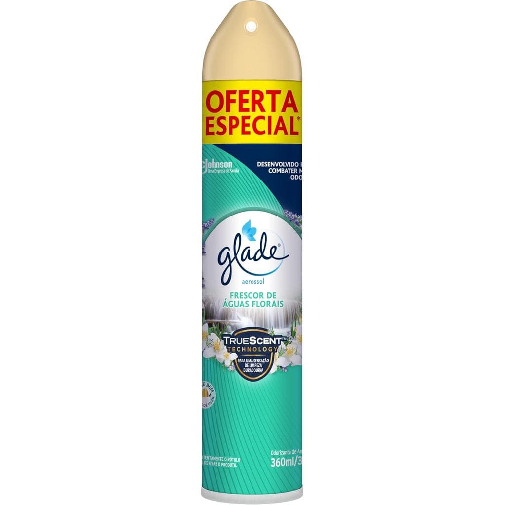 Glade Aromatizador de Ambiente Odorizador de Ambiente ÁGUAS FLORAIS Aerosol 360ml