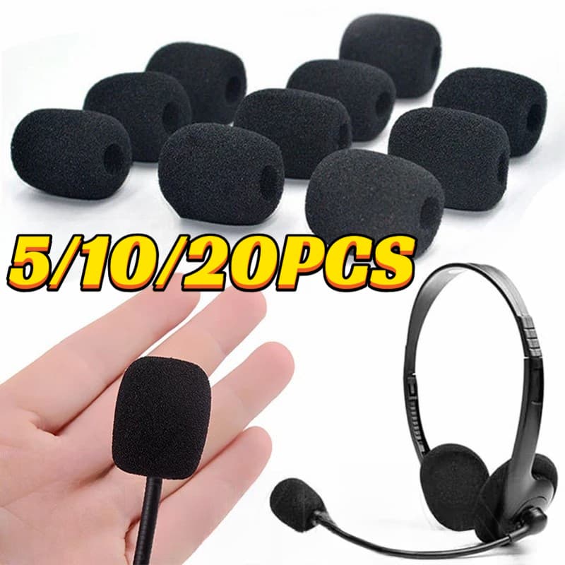 5/10/20 Pcs Microfone Esponja Capa Mini Lapela Espuma Pára-Brisas Fone De Ouvido Miccover Filtro Pop Brisa Redução De Ru