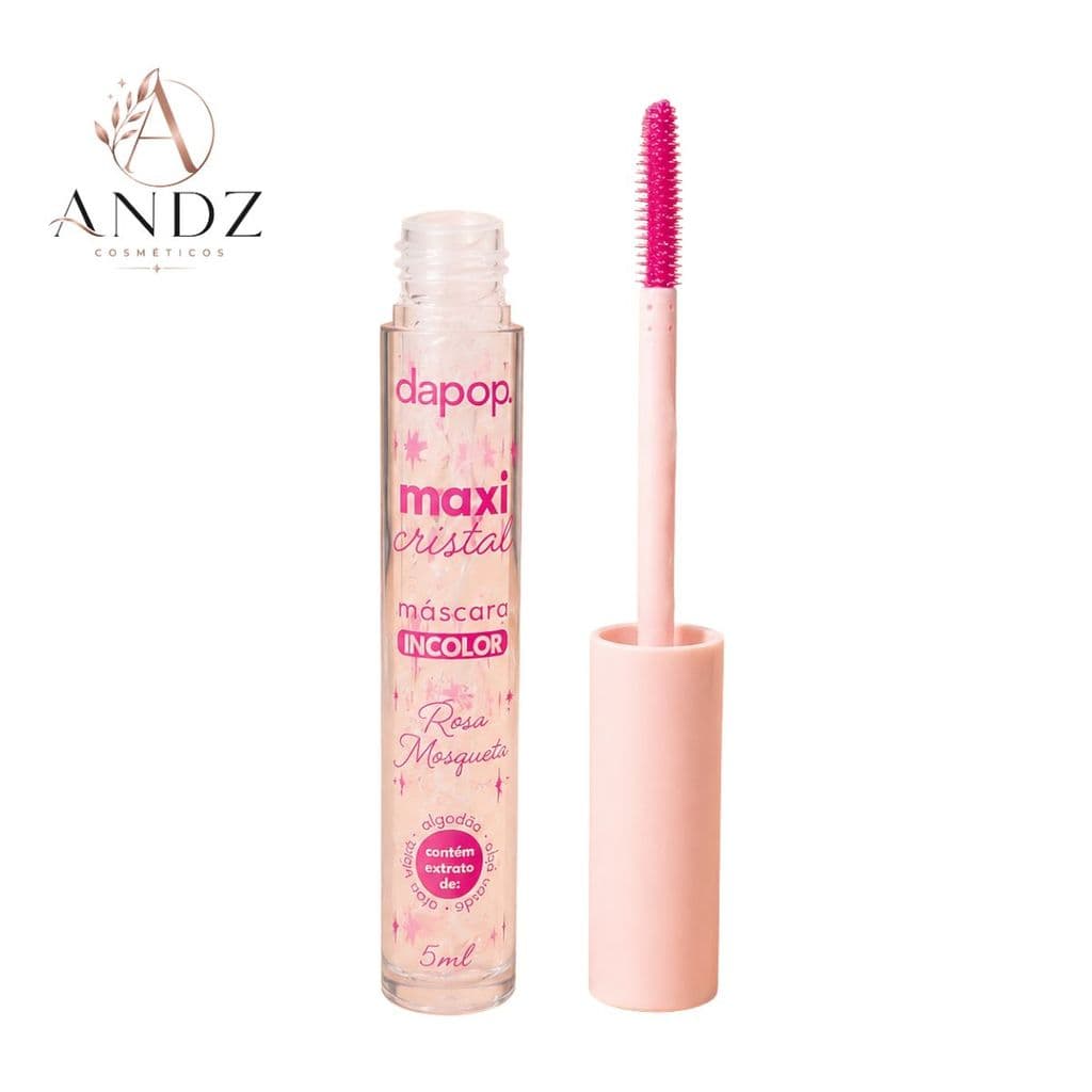 Máscara Incolor Dapop Gel Cílios Sobrancelhas Rosa Mosqueta Maxi Cristal