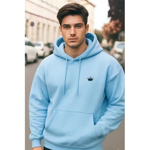 Moletom Masculino Canguru Blusa De Frio Moletom Coroa