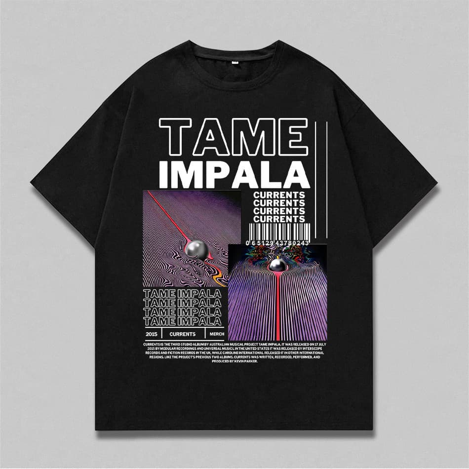 Camiseta Tame Impala Banda Camisa 100% algodão