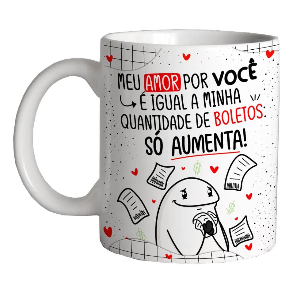 Caneca Flork Personalizada Porcelana Namorados  Premium