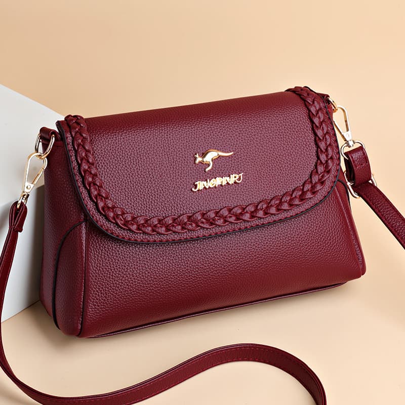 Bolsa feminina 2026 novo estilo bolsa feminina de couro macio Casual All-Match grande capacidade de um ombro saco do men