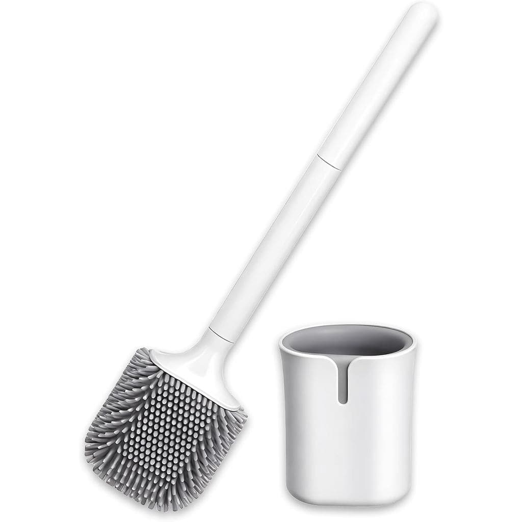 Conjunto de Escova e Suporte de Silicone para Vaso Sanitário de RV, Escova de Vaso Sanitário Montada na Parede para Banh