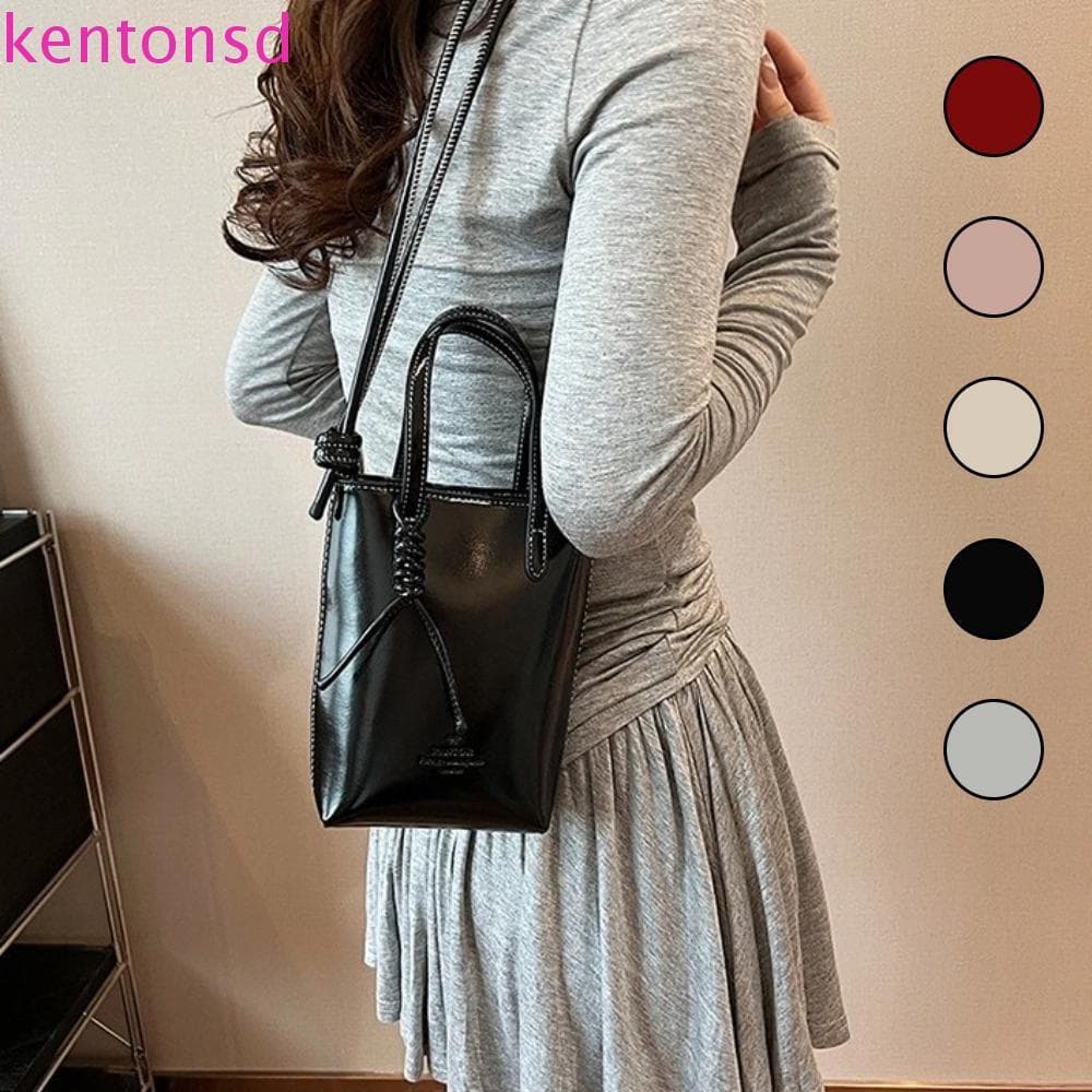 Bolsa Mini Transversal Kington Bolsa de Ombro Quadrada Casual Feita de Couro PU Adequada para Telefones Celulares Estilo