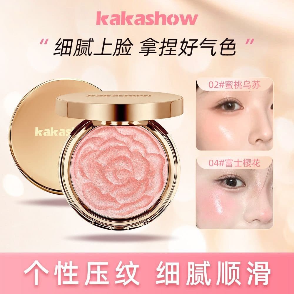 Genuíno kakashow em relevo rosa Blush perolado brilho Facial destaque sombra atmosfera sentir Rouge sensação legal