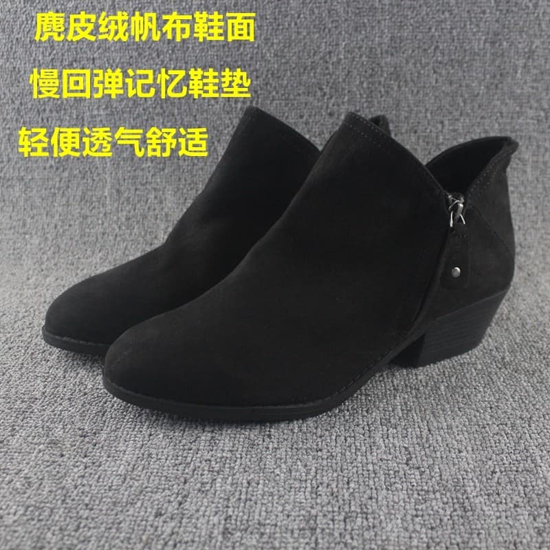 2026 primavera verão meninas botas curtas tamanho grande botas de moda Casual salto grosso botas de tornozelo zíper late