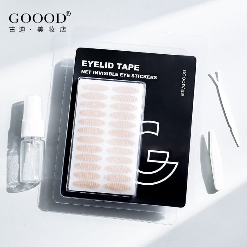 Goody L Tipo Meia Lua Forma Spray de Água Renda Natural Dupla Pálpebra Adesivo Invisível Feminino Único Face Sem Costura