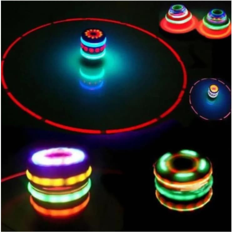 Pião Musical Luminoso Brinquedo Infantil Com Luz