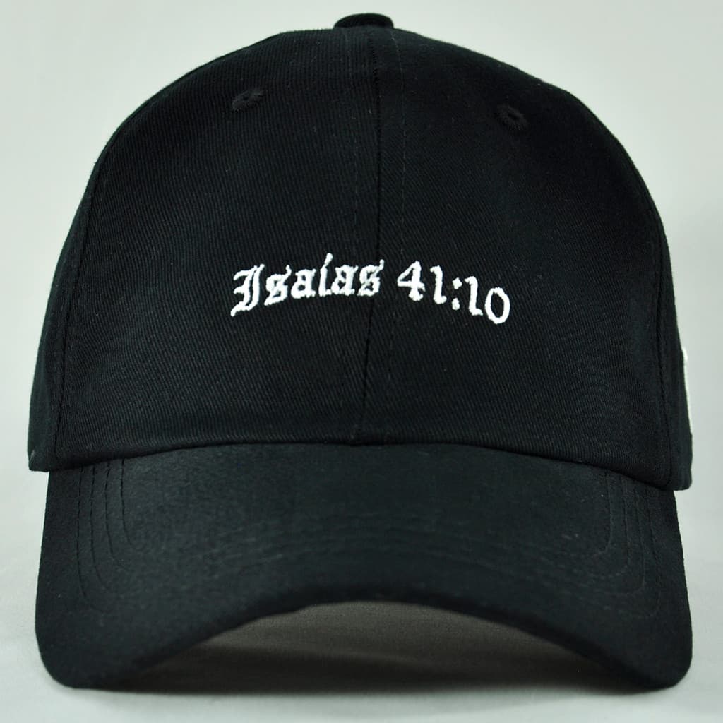 Boné Isaías 41:10 Bordado Dad Hat Aba Curva Ajustável Religioso Premium Casual