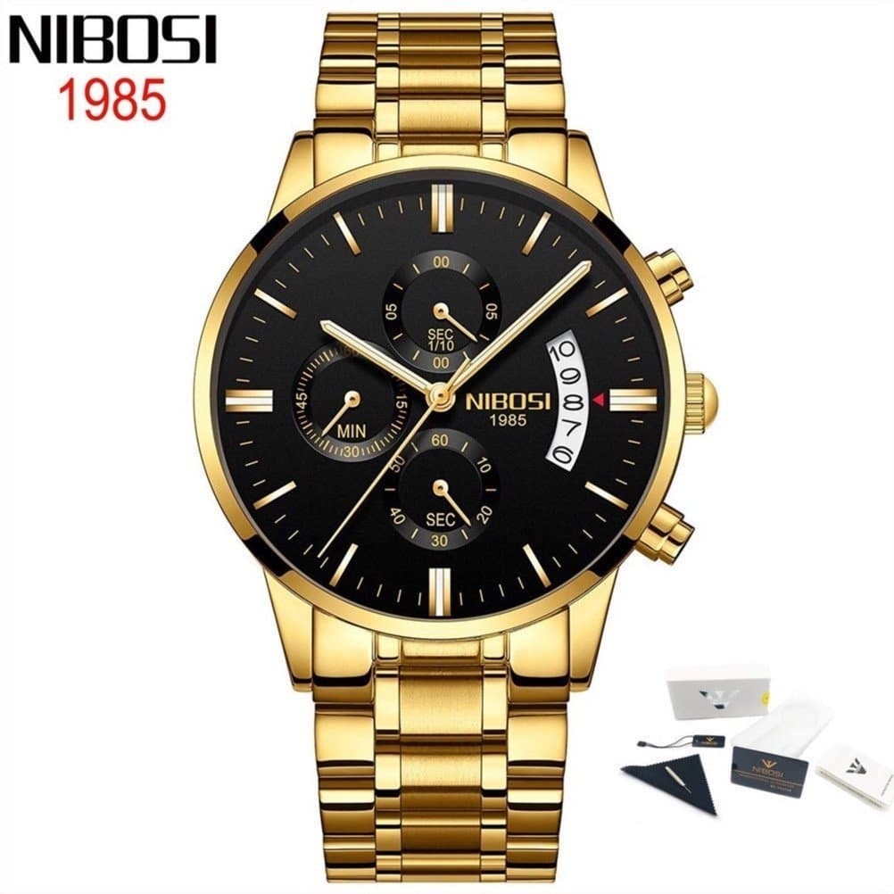 NIBOSI Relógios De Luxo Famosa Marca Superior Masculina Militar Moda Quartzo À Prova Dwaterproof Água Relógio Pulso VM5T