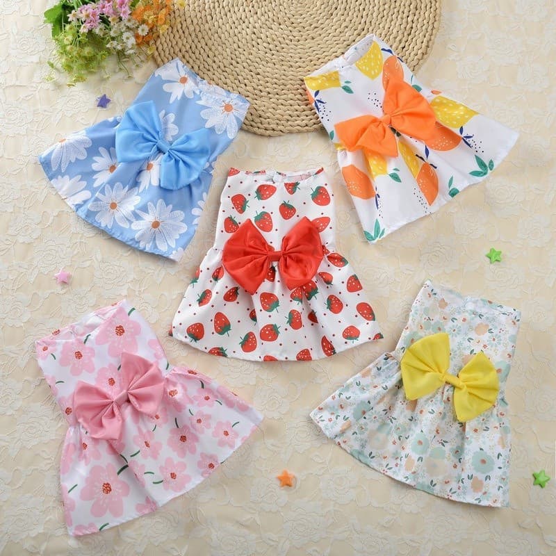 Vestido Floral De Princesa Para Cachorrinho Pequeno 2024 Estilo Primavera Pelúcia Novo Animal De Estimação Saia Fofa Ver