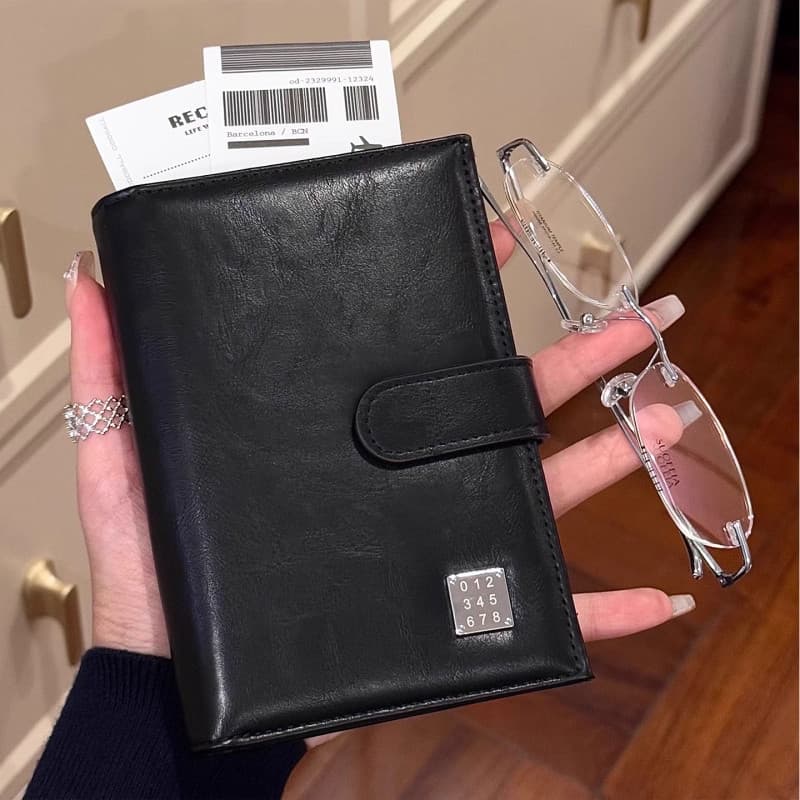 [Ferramentas úteis para ir no exterior] Porta-passaporte Carteira Porta-cartões Bolsa de armazenamento de documentos Por