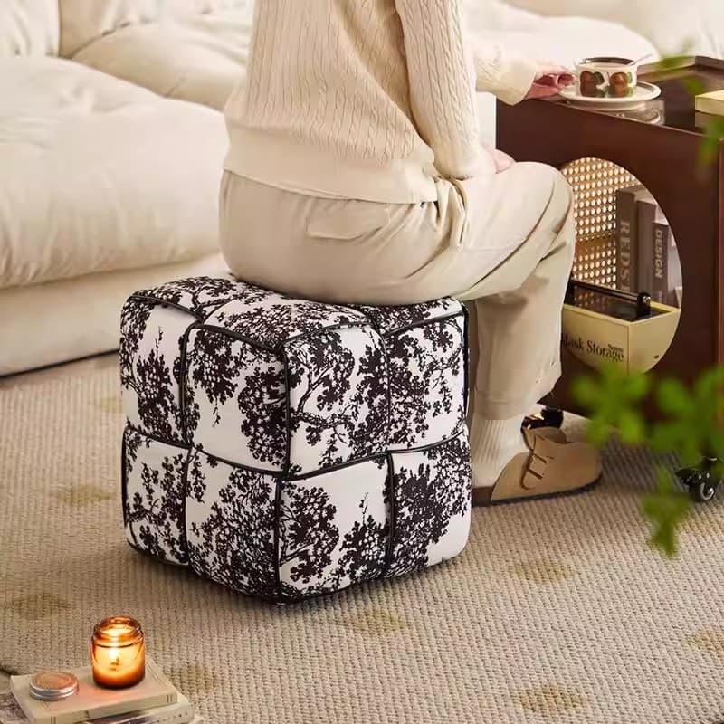 Cubo de Rubik Medieval, banco pequeno para troca de sapato, sentado, Dun, loja de roupas, sofá, quarto, maquiagem domést