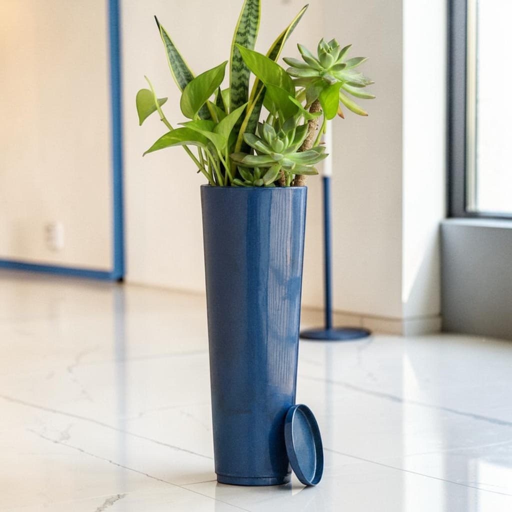 Vaso de Plantas Ibiza Luxo Grande 72x26 cm Marmorizado Premium  Moderno