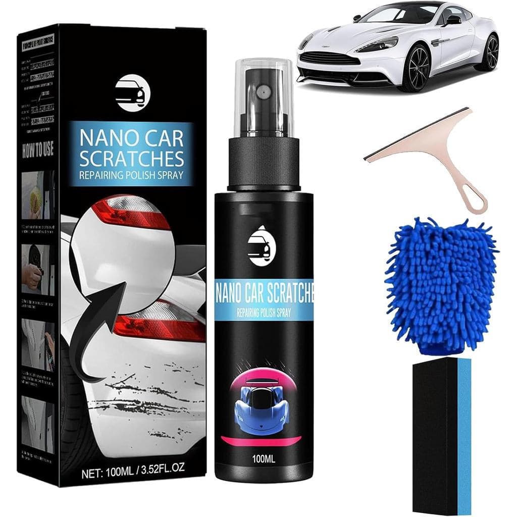 Elationirto Spray Reparador de Arranhões Automotivos, Spray de Revestimento Automotivo Rápido de Alta Proteção 3 em 1, A