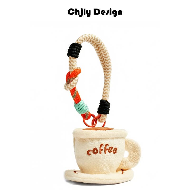Chaveiro, pingente de bolsa, boneco, brinquedo de pelúcia criativo, figura de chá da tarde, sobremesa, chá com leite, bo