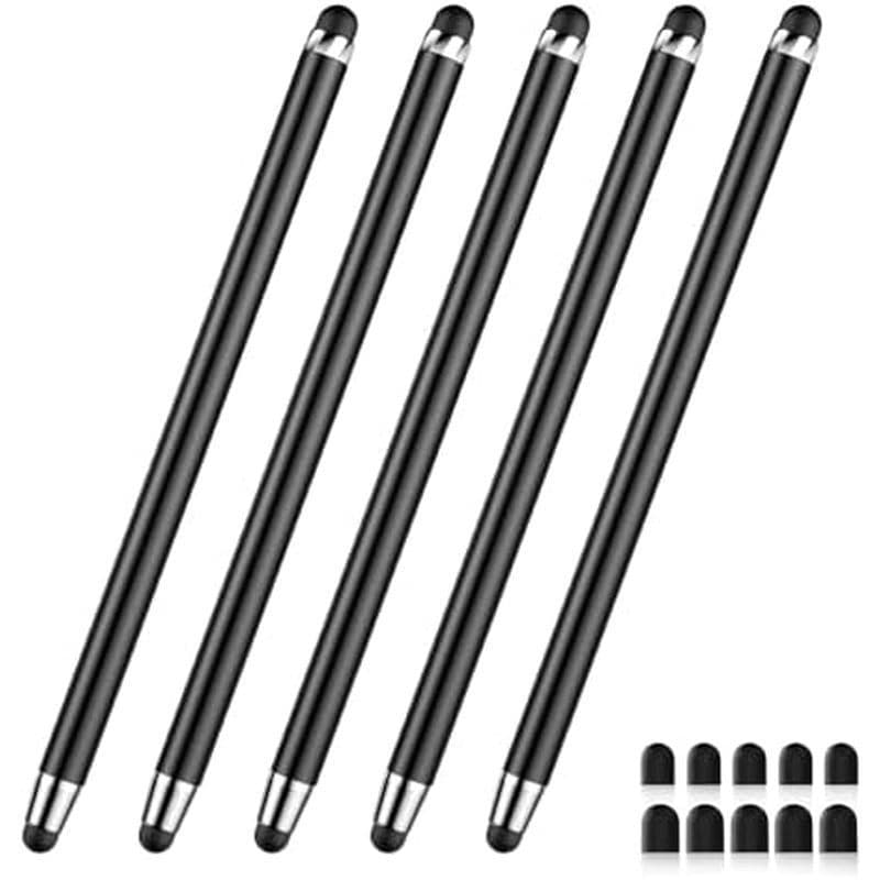 Caneta Stylus De 10 Pacotes , Para Tela Sensível Ao Toque . Ponta De Borracha Dupla Capacitiva Universal 2 Em 1 , Alta P