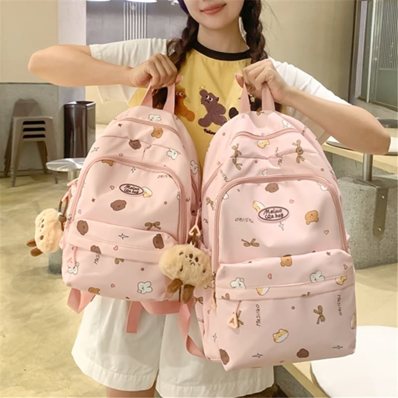 Estudantes do ensino fundamental bonito mochila meninas leve à prova dwaterproof água moda mochila meninas classe suplem