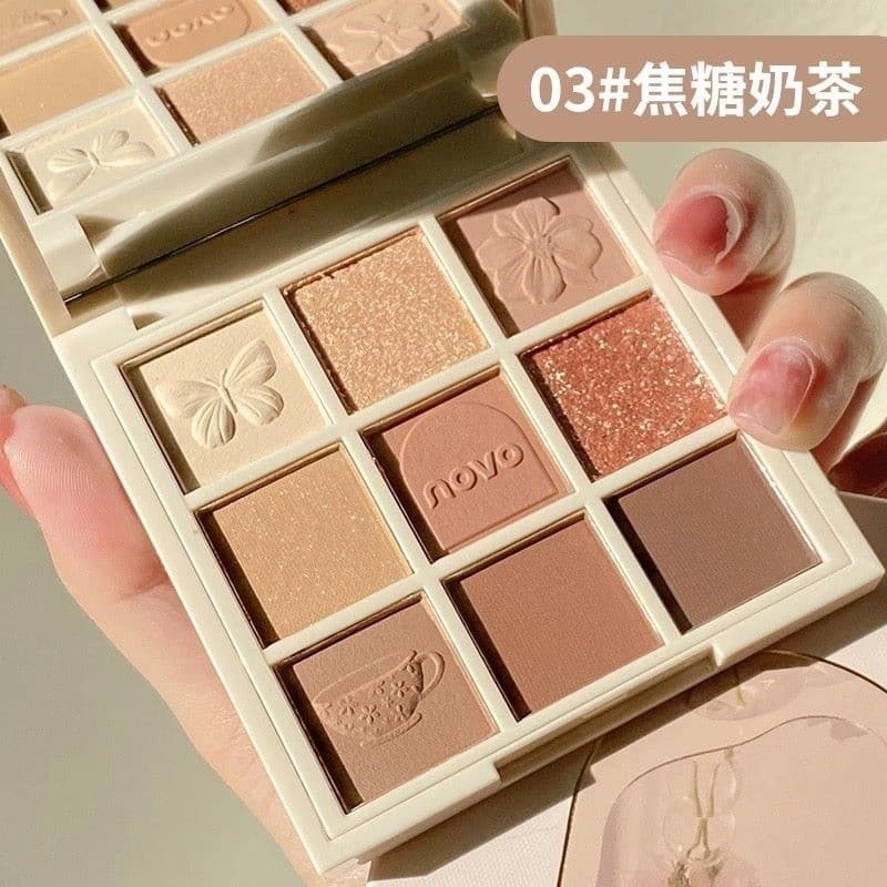 Coreia coreia paleta de sombras de nove cores leite chá terra cor ins Super quente barato estudante nicho marca perolado