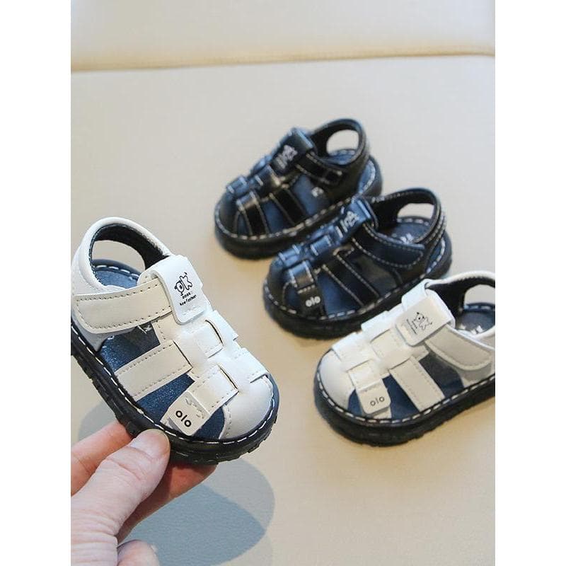 Sandálias de bebê de verão 0-2 anos de idade sapatos de sola macia antiderrapante meninos sapatos de praia Baotou anti-c