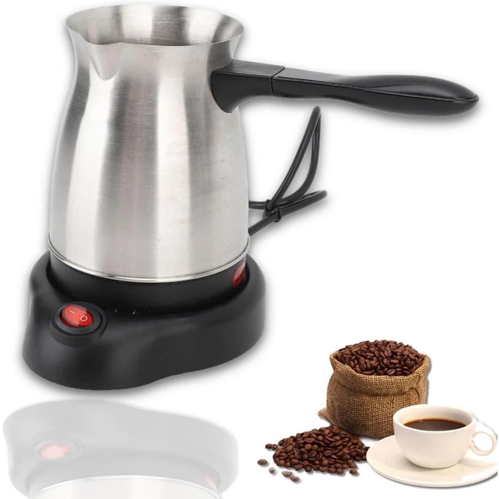 Máquina de Café Turco, Aço Inoxidável 600ml, Máquina Elétrica de Café Turco, Árabe e Grego, Chaleira Elétrica com Aquece