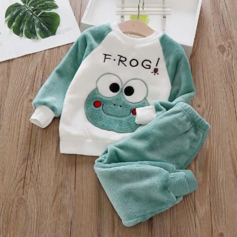 Fato De Inverno De Pelúcia Quente Para Crianças De 0-6 Anos De Idade Roupas Meninos Meninas