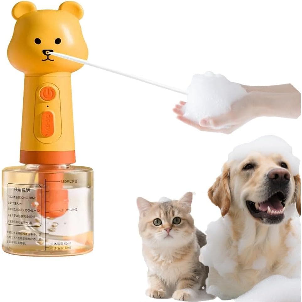 Dispensador Elétrico de Shampoo para Cães, Pulverizador de Shampoo para Cães, Espumador de Shampoo em Forma de Pato para