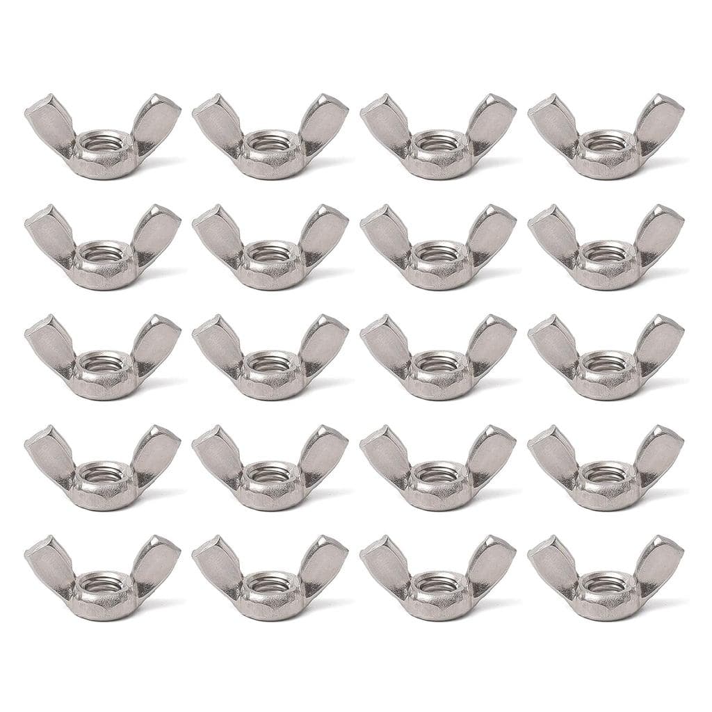 Porcas Borboleta M4 em Aço Inoxidável 304, Peças de Fixação, Parafusos, Porca Borboleta de Aperto Manual, 20 Peças