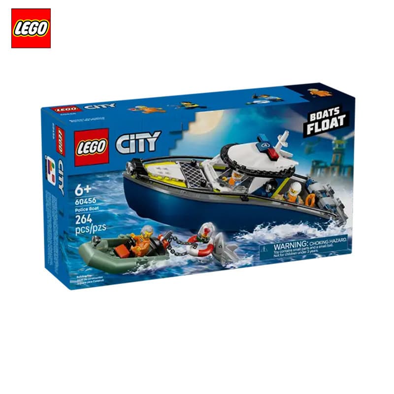 LEGO LEGO 60456 Cidade Delegacia de Polícia Barco Patrulha Policial Grande Chase Boy Blocos de Construção Montagem de Br