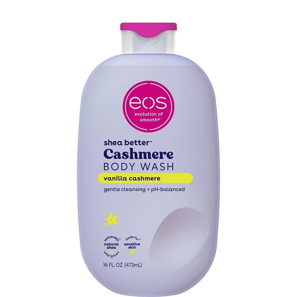 Gel de Banho eos, Baunilha, Fórmula Cremosa Hidratante com Manteiga de Karité, Glicerina, Vitamina E, pH Balanceado, par