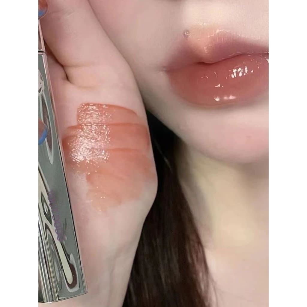 Tubo de prata Original coração limitado ~ espelho brilho de água esmalte labial Toot hidratante hidratante não dormir ca