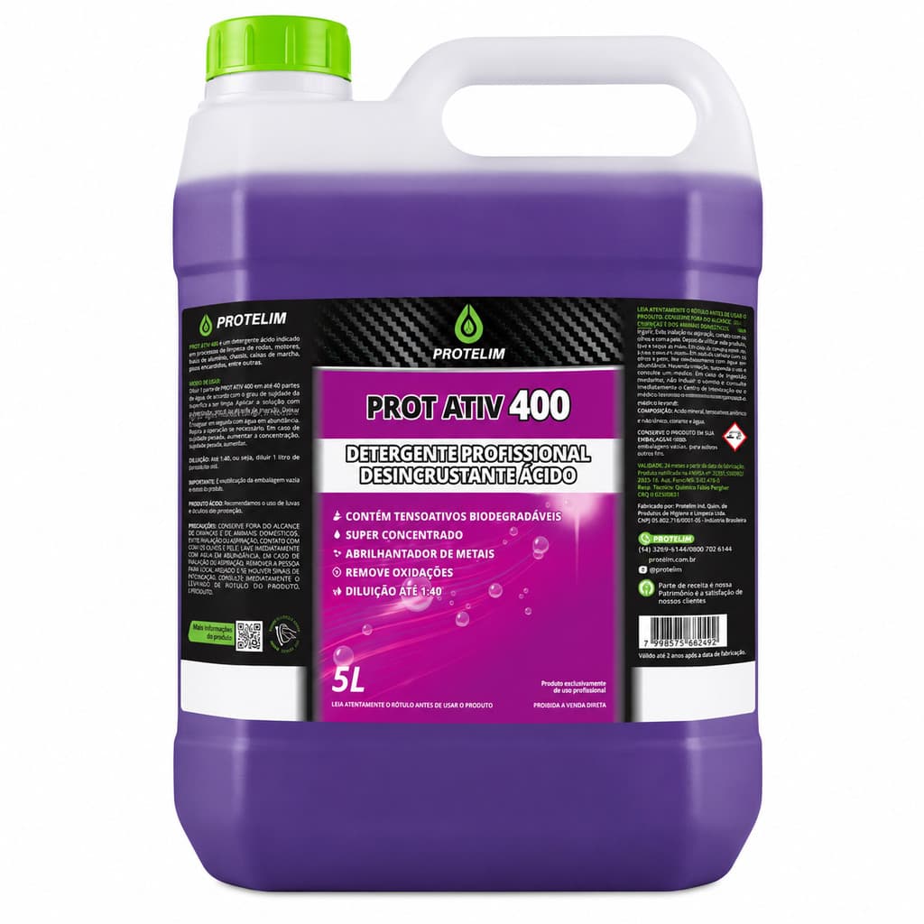 Prot-Ativ400  Desincrustante Ácido 5L Protelim